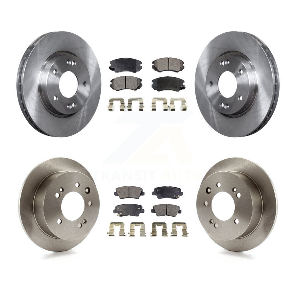 Front Rear Disc Brake Rotors And Semi-Metallic Pads Kit For 2010 Hyundai Elantra Sedan From 03 23 10 K8F-101279