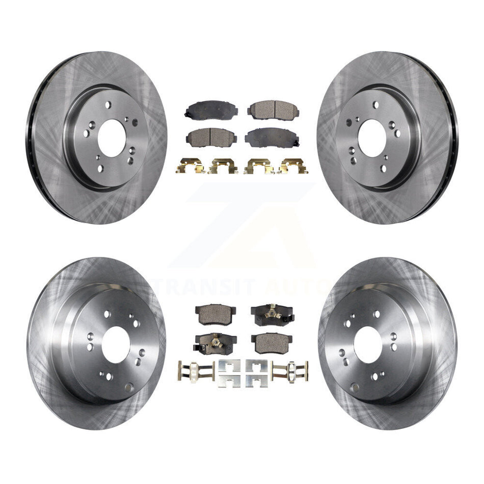 Front Rear Disc Brake Rotors And Semi-Metallic Pads Kit For Honda CR-V Acura RDX K8F-101284