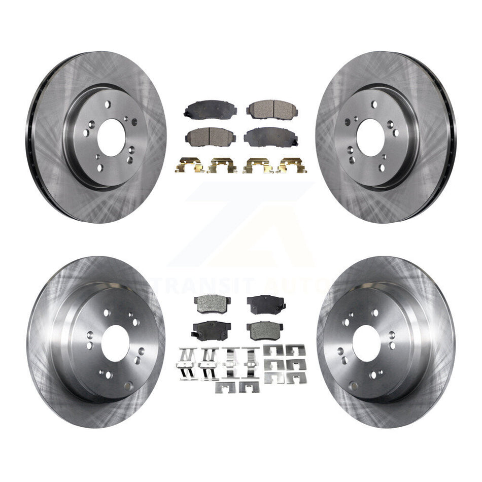 Front Rear Disc Brake Rotors And Semi-Metallic Pads Kit For Acura RDX K8F-101285