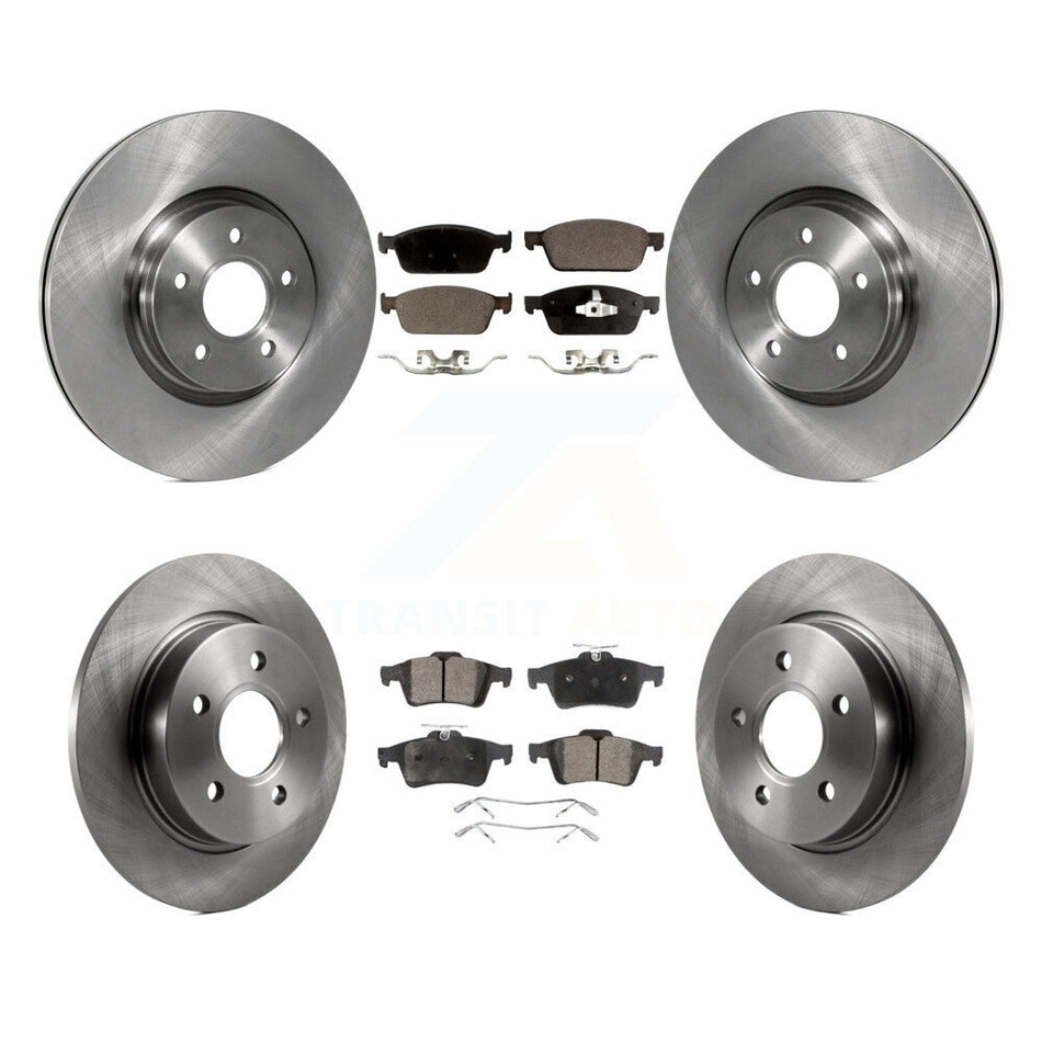 Front Rear Disc Brake Rotors And Semi-Metallic Pads Kit For Ford Focus ST K8F-101305