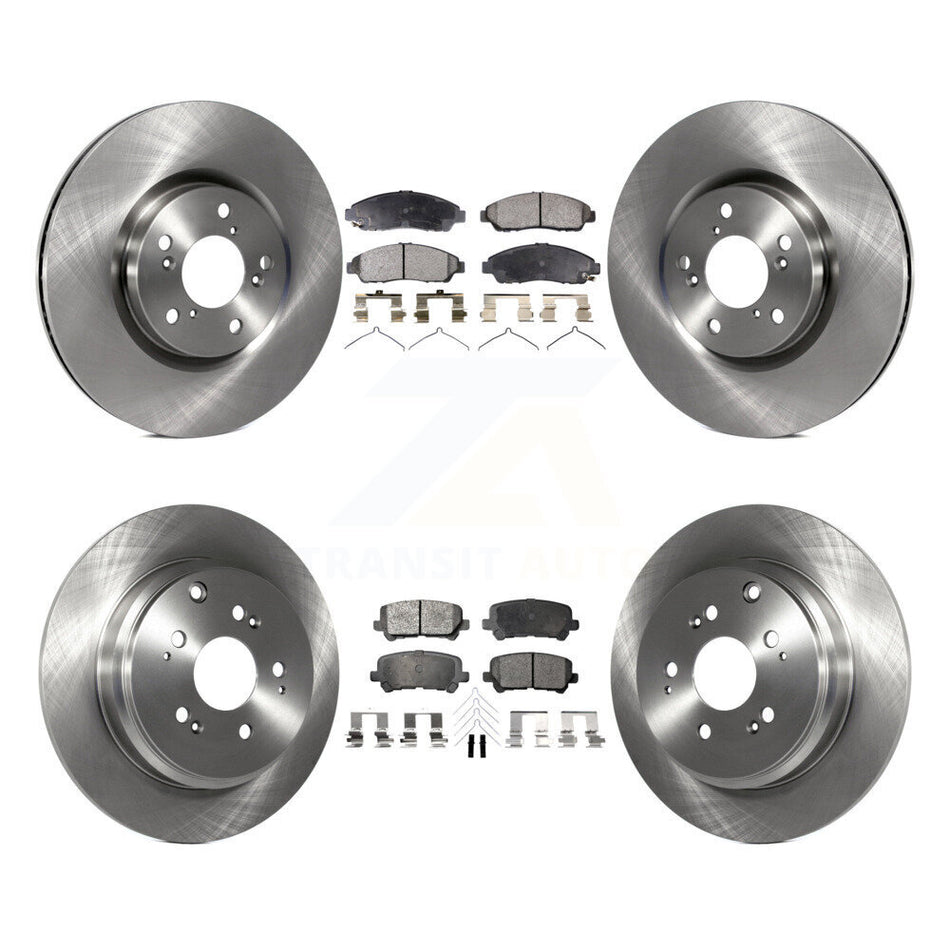 Front Rear Disc Brake Rotors And Semi-Metallic Pads Kit For Honda Pilot Acura MDX ZDX K8F-101308