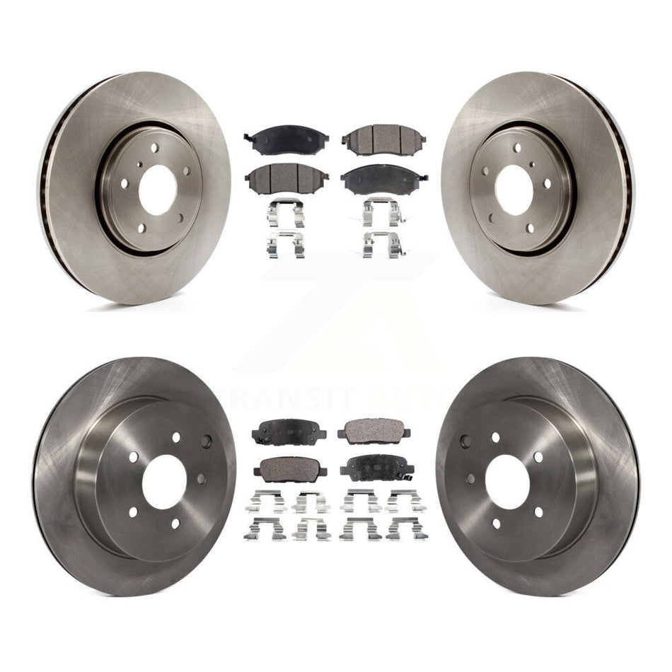 Front Rear Disc Brake Rotors And Semi-Metallic Pads Kit For Infiniti FX35 FX37 QX70 FX45 INFINITI K8F-101309