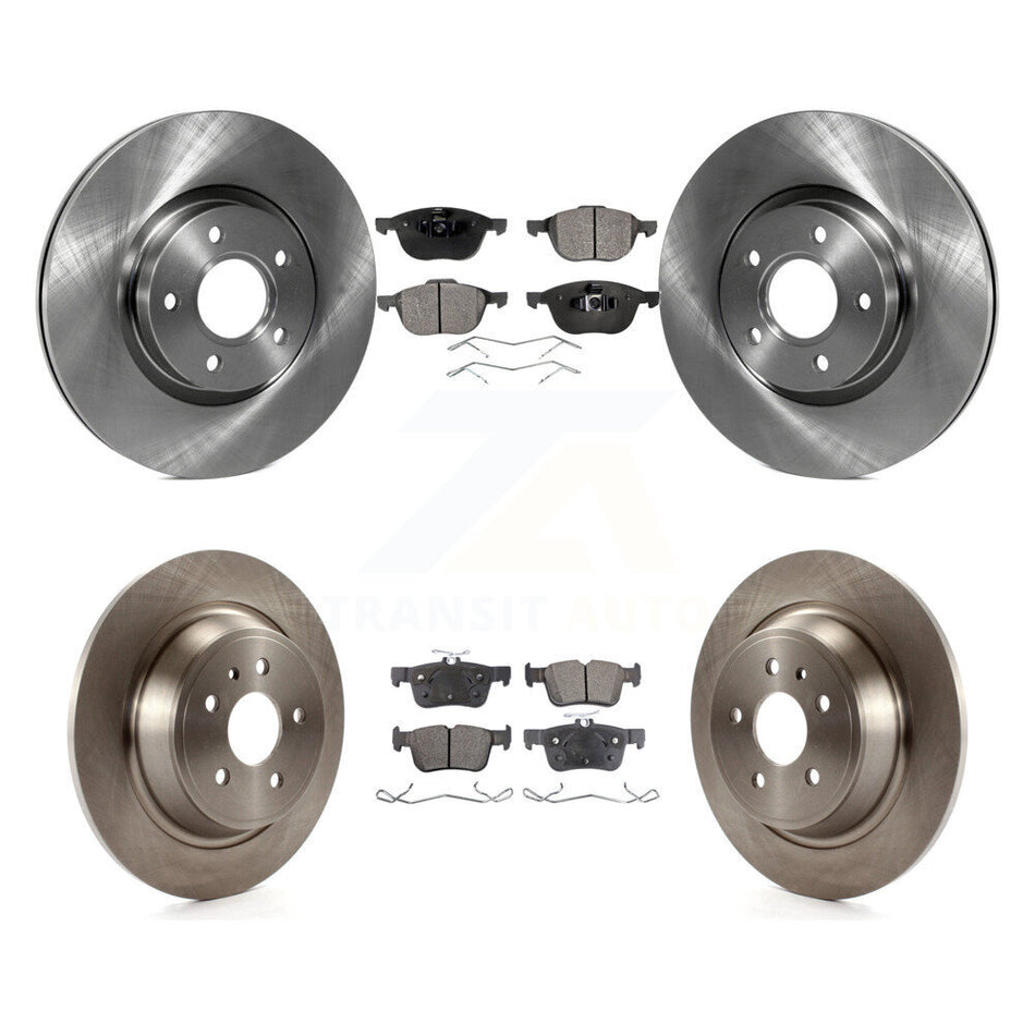 Front Rear Disc Brake Rotors And Semi-Metallic Pads Kit For Ford Escape K8F-101320