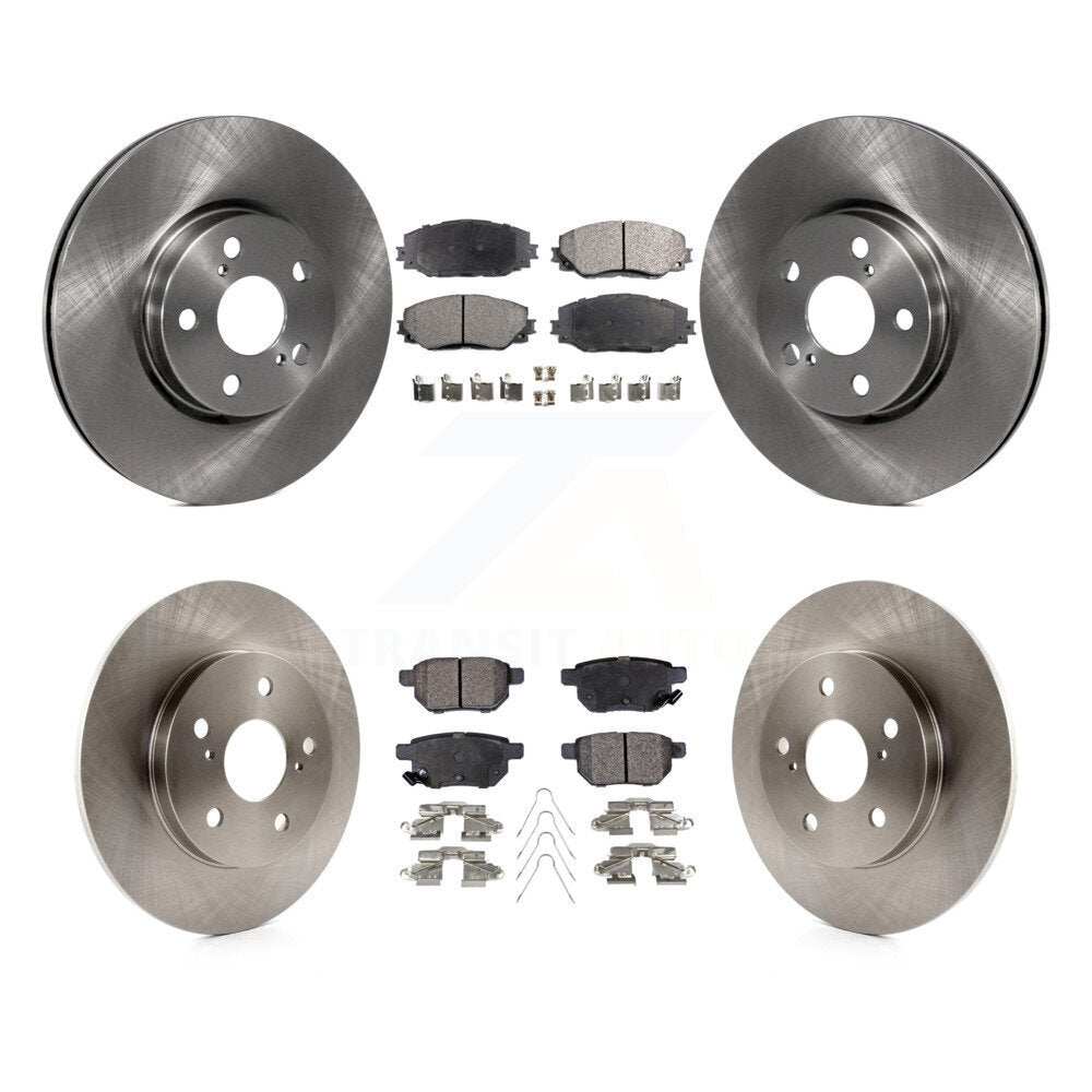 Front Rear Disc Brake Rotors And Semi-Metallic Pads Kit For Toyota Matrix K8F-101332