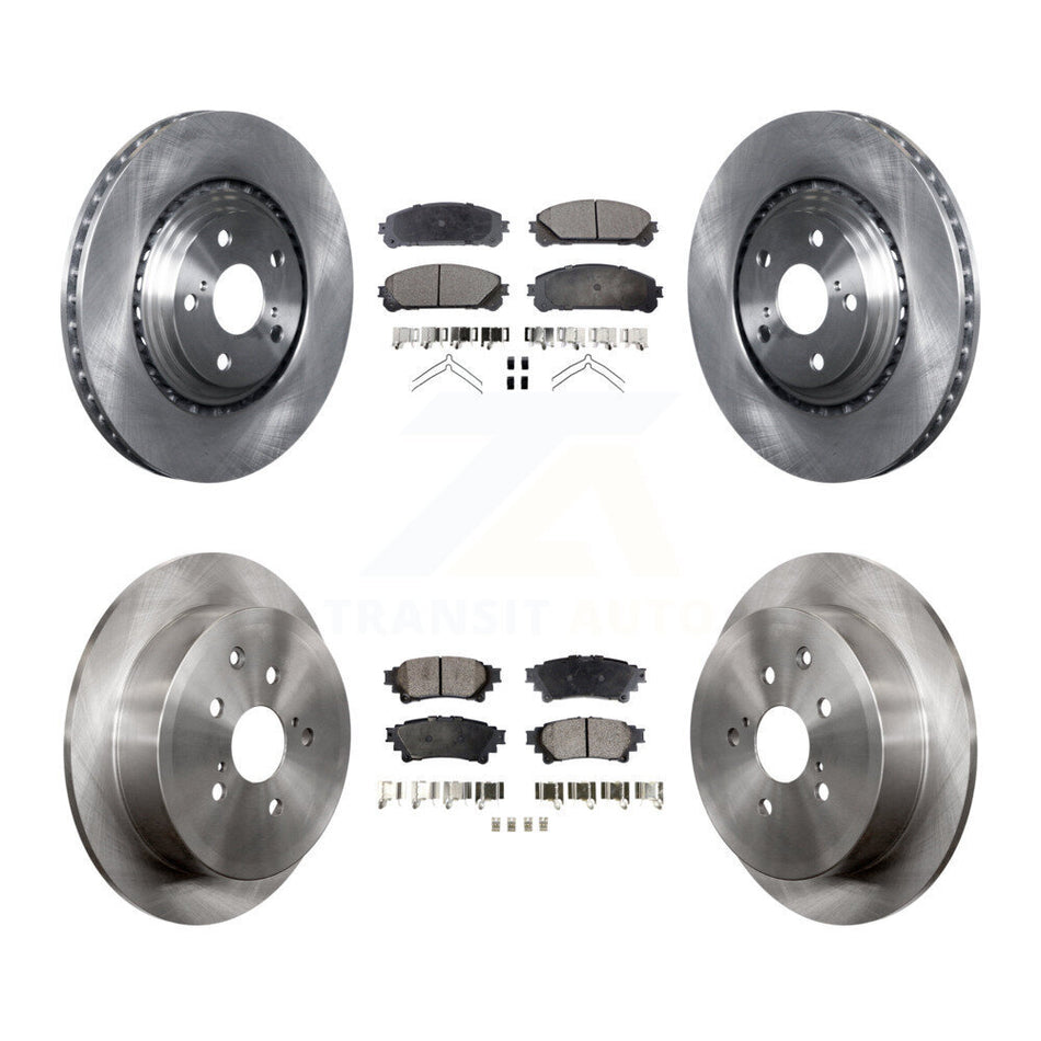 Front Rear Disc Brake Rotors And Semi-Metallic Pads Kit For Toyota Highlander Sienna Lexus RX350 RX450h K8F-101338