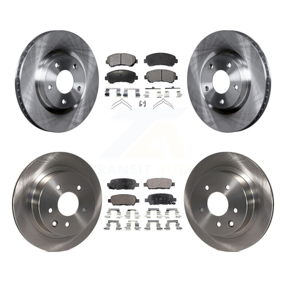 Front Rear Disc Brake Rotors And Semi-Metallic Pads Kit For Nissan Rogue Select K8F-101340