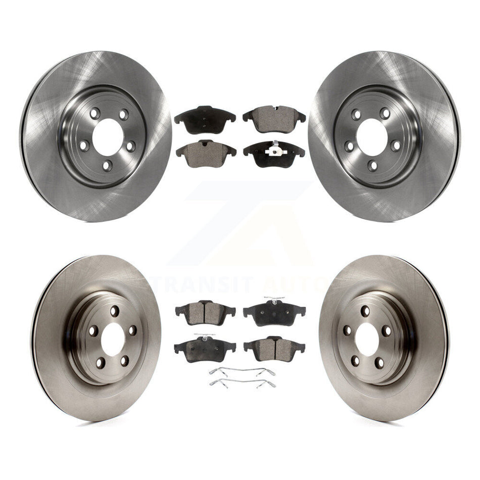 Front Rear Disc Brake Rotors And Semi-Metallic Pads Kit For Jaguar XF XK Vanden Plas XJ8 S-Type K8F-101347