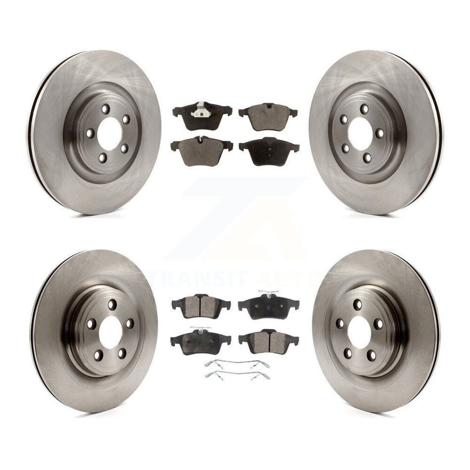 Front Rear Disc Brake Rotors And Semi-Metallic Pads Kit For Jaguar XF XJ XKR XK K8F-101348
