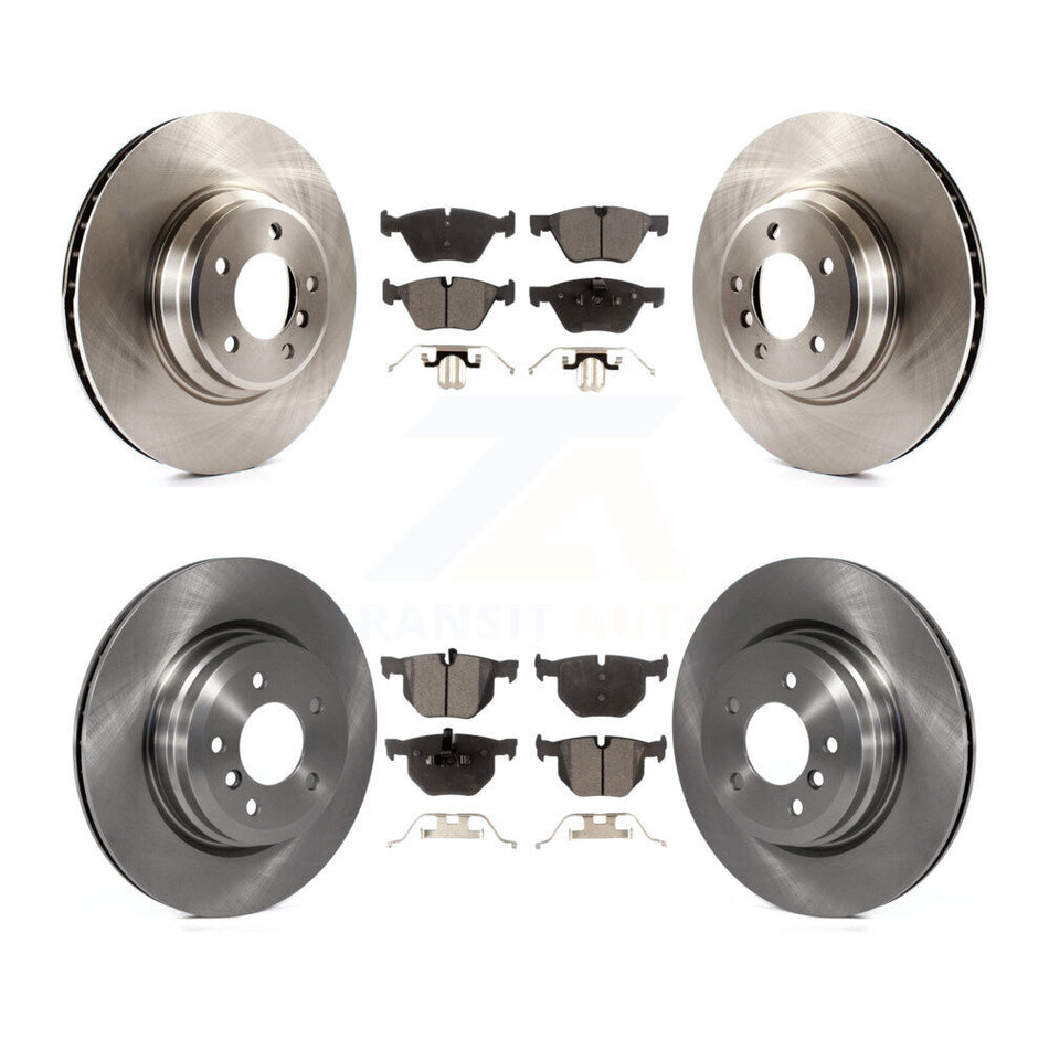 Front Rear Disc Brake Rotors And Semi-Metallic Pads Kit For 2007 BMW 335xi K8F-101349
