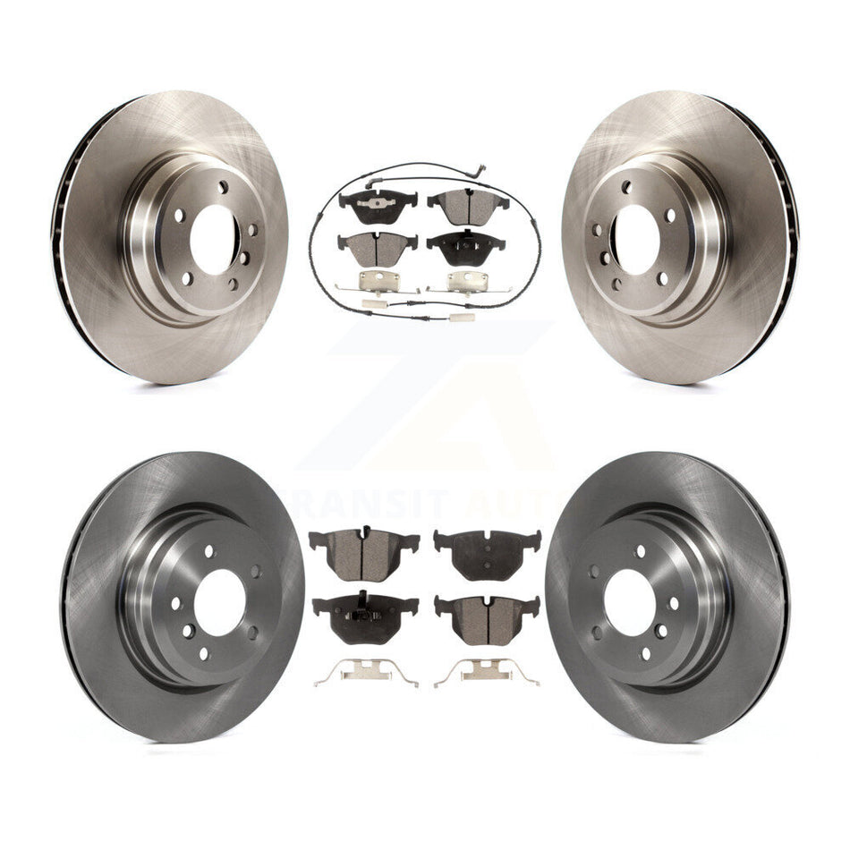 Front Rear Disc Brake Rotors And Semi-Metallic Pads Kit For BMW 335i xDrive X1 335d 335xi 335is K8F-101350
