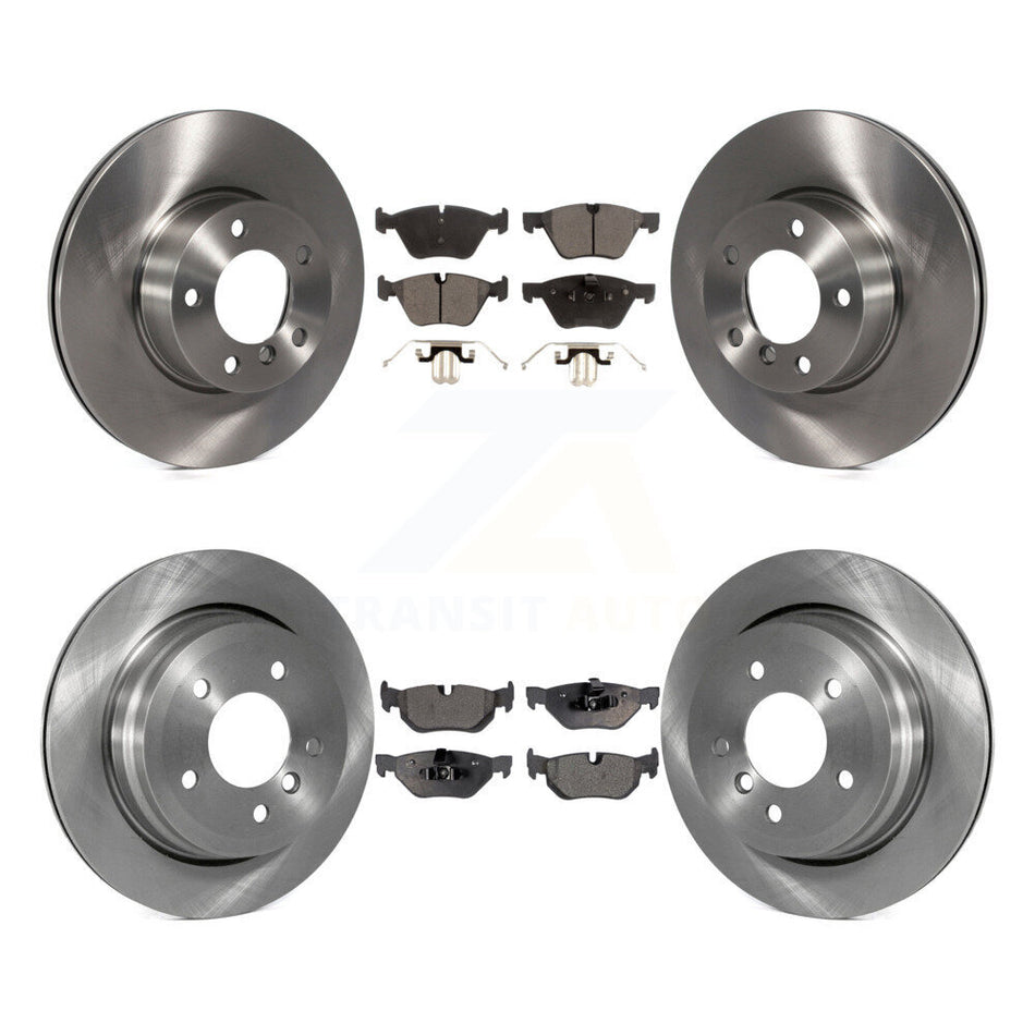 Front Rear Disc Brake Rotors And Semi-Metallic Pads Kit For 2008 BMW 328xi To 08 07 K8F-101351