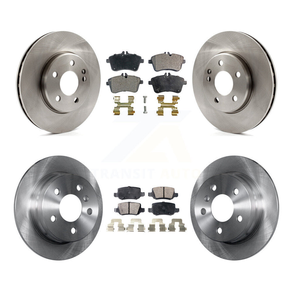 Front Rear Disc Brake Rotors And Semi-Metallic Pads Kit For 2006-2011 Mercedes-Benz B200 K8F-101362