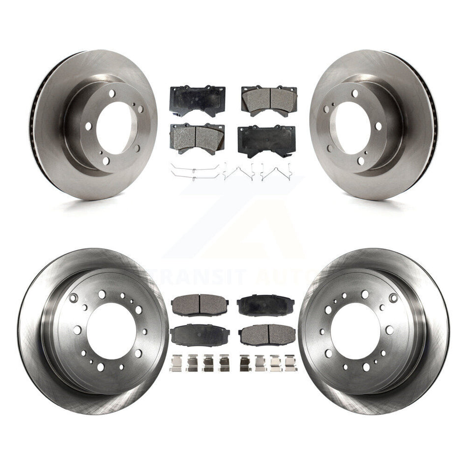 Front Rear Disc Brake Rotors And Semi-Metallic Pads Kit For Toyota Land Cruiser Lexus LX570 K8F-101363
