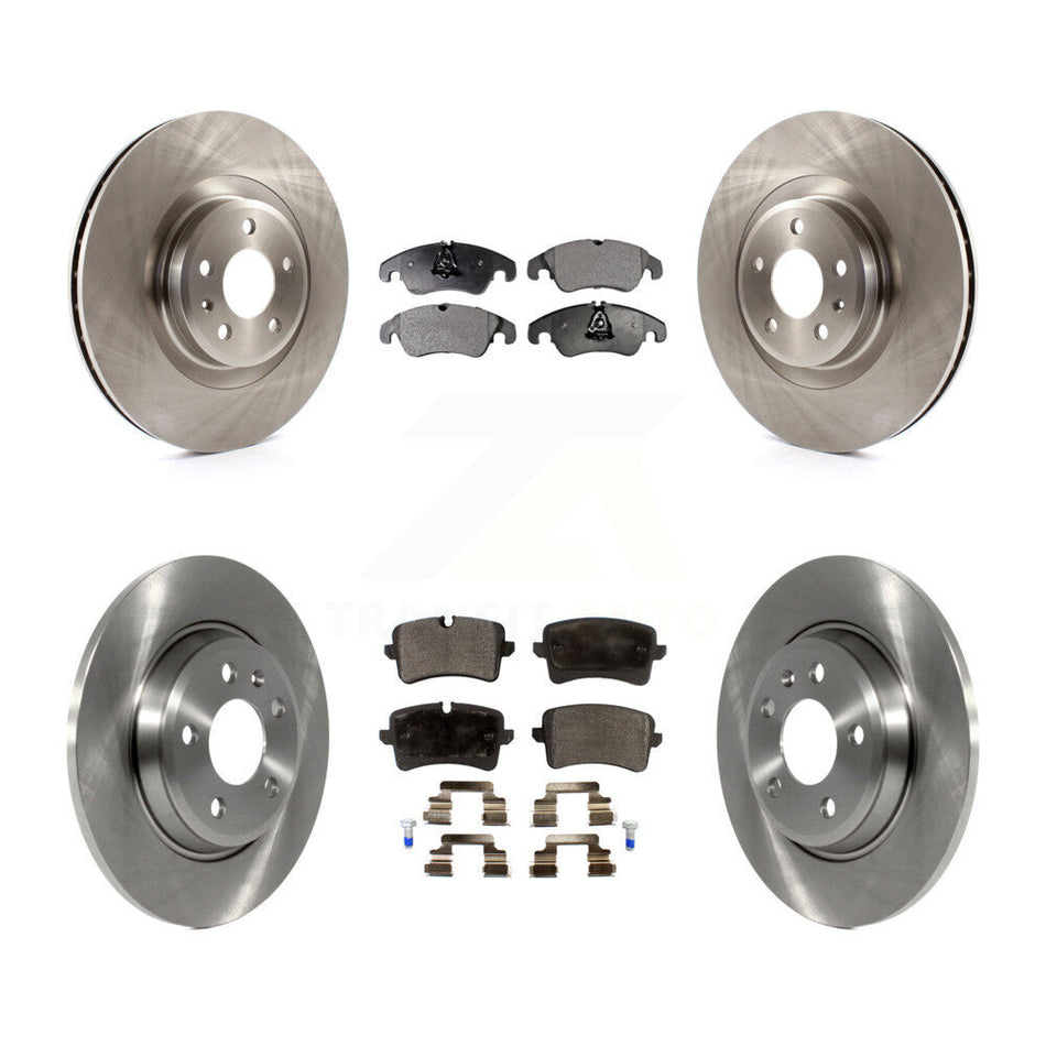 Front Rear Disc Brake Rotors And Semi-Metallic Pads Kit For 2013 Audi A6 With 345mm Diameter Rotor K8F-101365