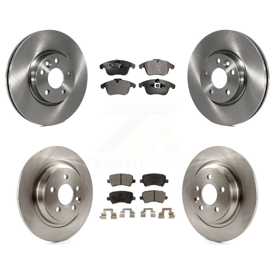 Front Rear Disc Brake Rotors And Semi-Metallic Pads Kit For 2013-2014 Volvo S60 With 300mm Diameter Rotor K8F-101378