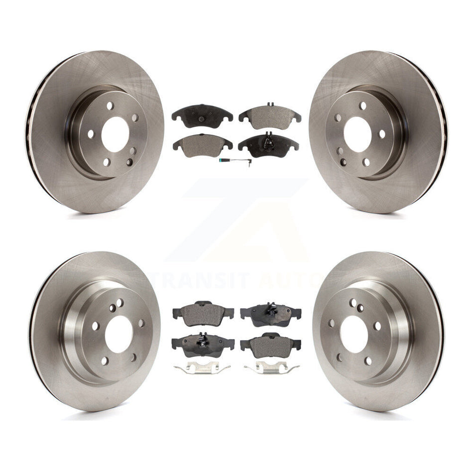 Front Rear Disc Brake Rotors And Semi-Metallic Pads Kit For Mercedes-Benz E350 E400 With 322mm Diameter Rotor K8F-101398