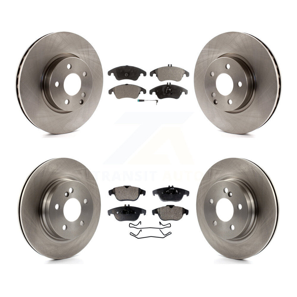 Front Rear Disc Brake Rotors And Semi-Metallic Pads Kit For Mercedes-Benz E350 C300 C350 K8F-101399