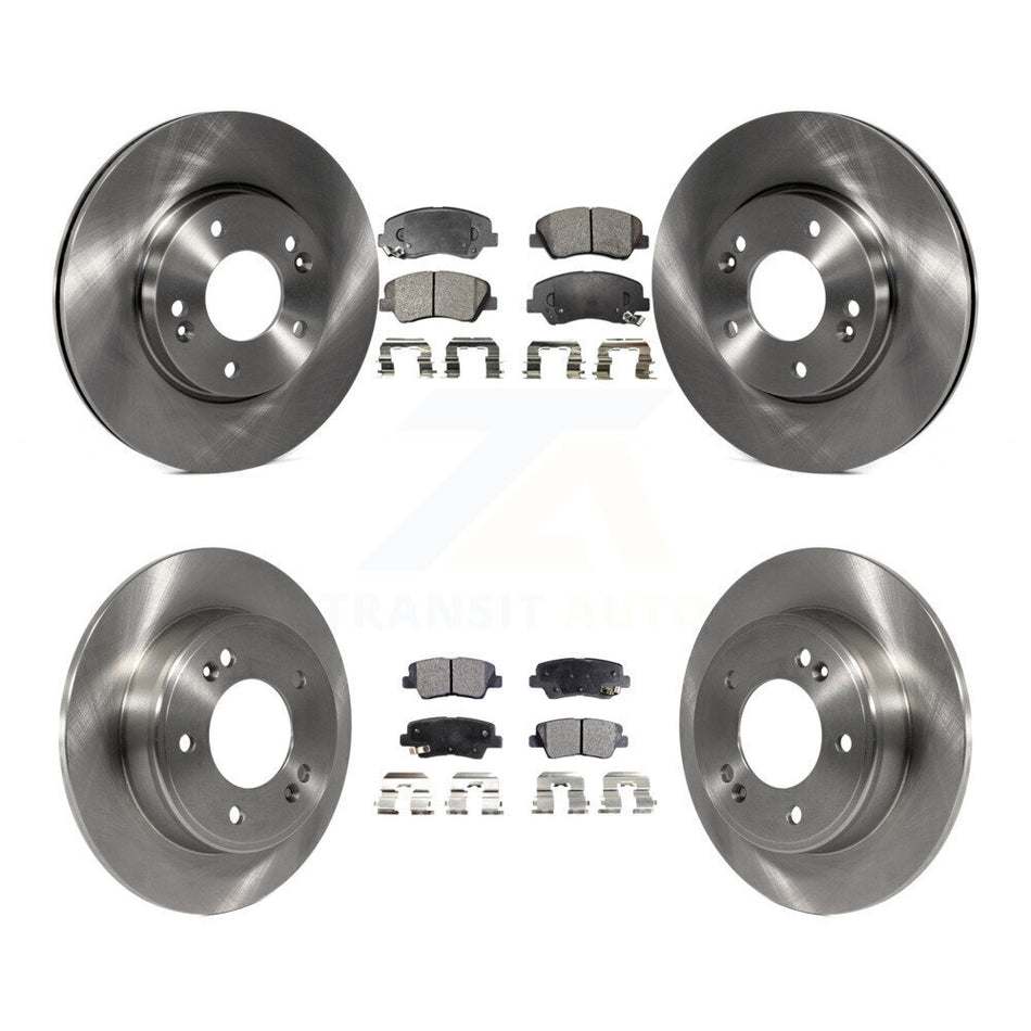Front Rear Disc Brake Rotors And Semi-Metallic Pads Kit For Hyundai Elantra Kia Forte Veloster GT Forte5 Coupe Koup K8F-101406