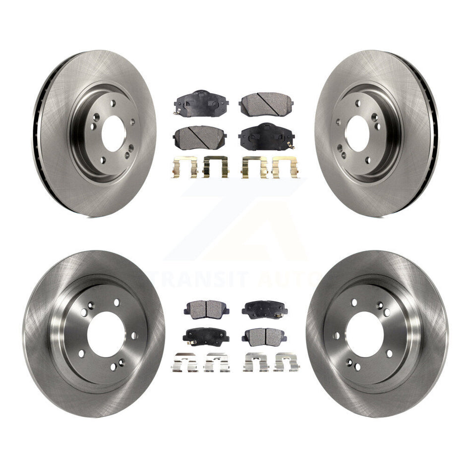 Front Rear Disc Brake Rotors And Semi-Metallic Pads Kit For 2015 Hyundai Sonata GAS engine With Power Operated Parking K8F-101413