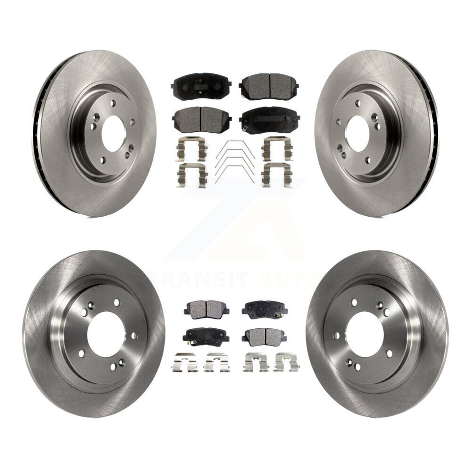 Front Rear Disc Brake Rotors And Semi-Metallic Pads Kit For 2016 Hyundai Sonata GAS engine With Power Operated Parking K8F-101419