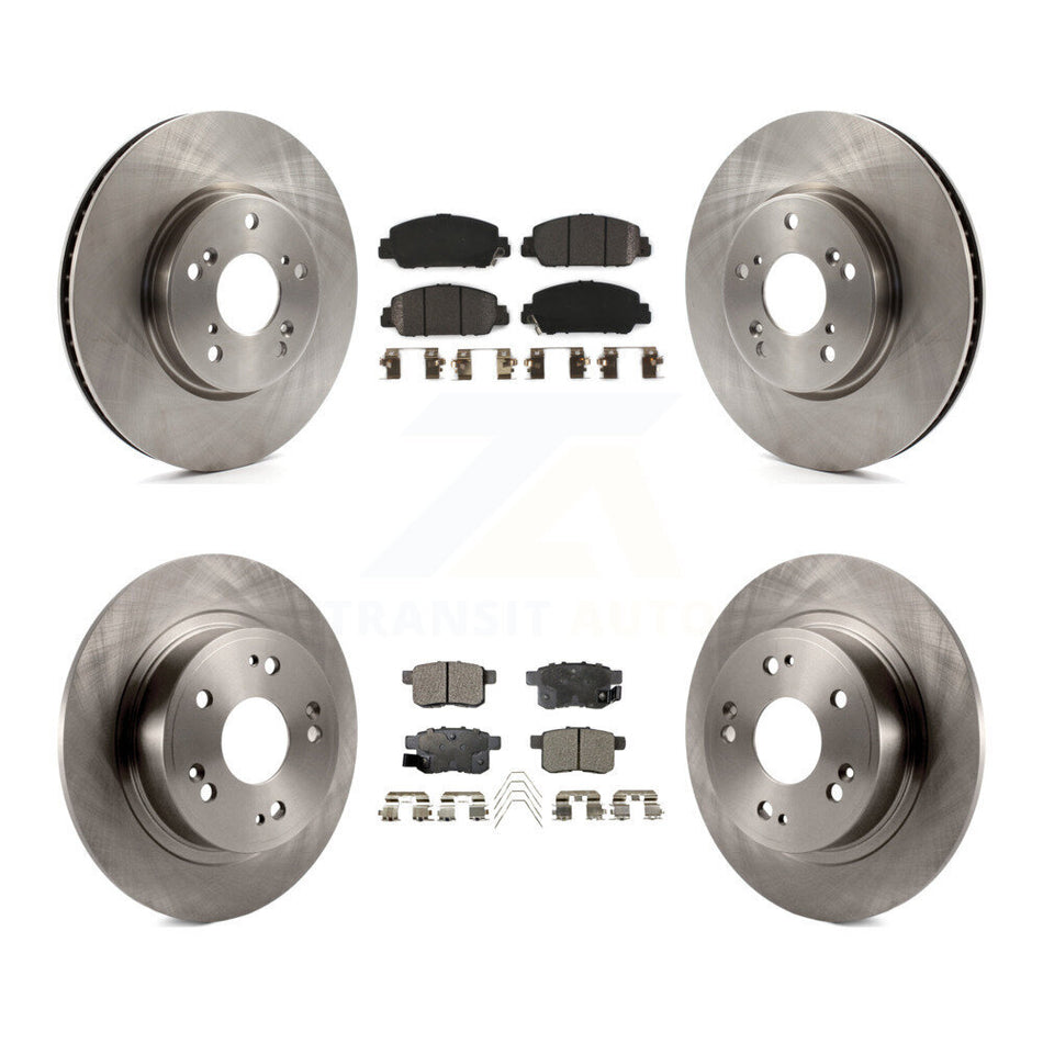 Front Rear Disc Brake Rotors And Semi-Metallic Pads Kit For Honda Accord K8F-101449