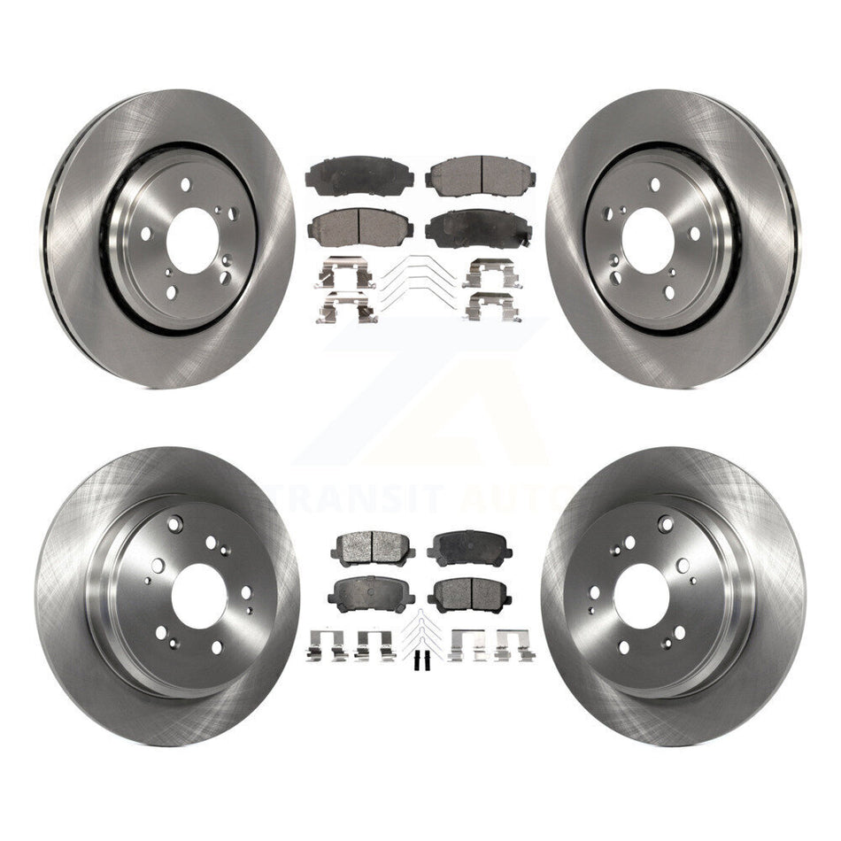 Front Rear Disc Brake Rotors And Semi-Metallic Pads Kit For 2015-2017 Honda Odyssey K8F-101454