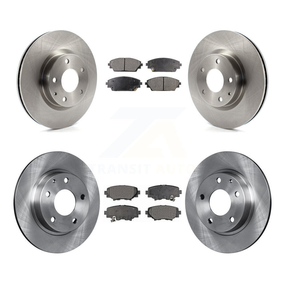 Front Rear Disc Brake Rotors And Semi-Metallic Pads Kit For Mazda 3 Sport 2.5L K8F-101465