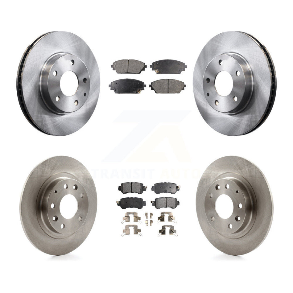 Front Rear Disc Brake Rotors And Semi-Metallic Pads Kit For 2016-2018 Mazda CX-3 FWD K8F-101470