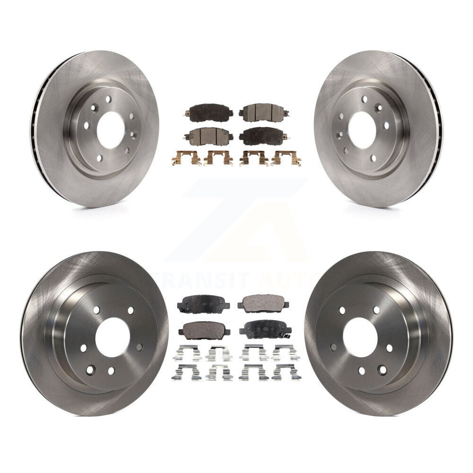 Front Rear Disc Brake Rotors And Semi-Metallic Pads Kit For Nissan LEAF K8F-101473