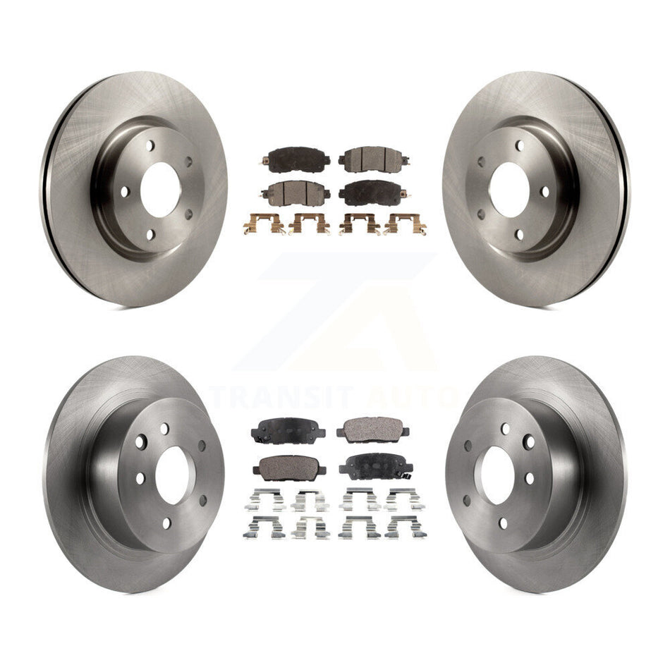 Front Rear Disc Brake Rotors And Semi-Metallic Pads Kit For Nissan Altima K8F-101477