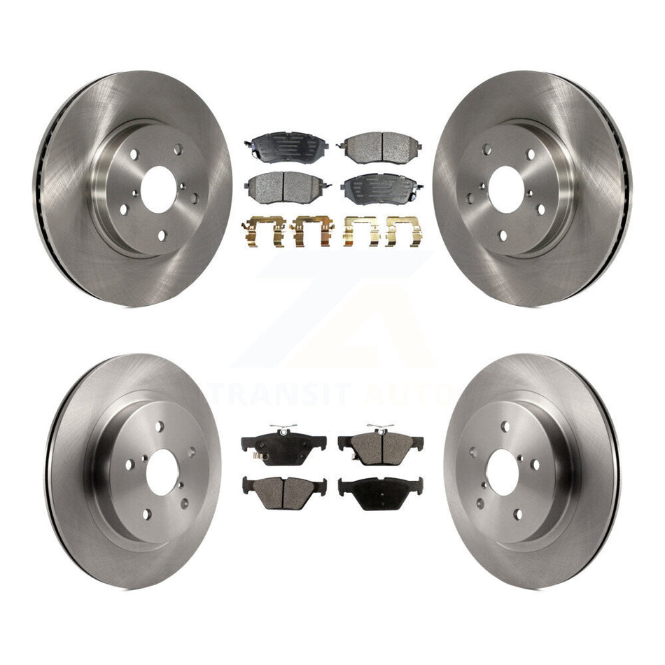 Front Rear Disc Brake Rotors And Semi-Metallic Pads Kit For 2015 Subaru Legacy 2.5L K8F-101479