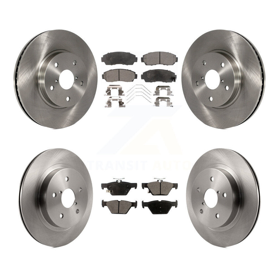 Front Rear Disc Brake Rotors And Semi-Metallic Pads Kit For 2016-2019 Subaru Legacy 2.5L K8F-101480
