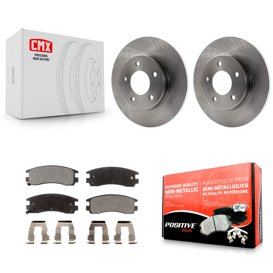 Rear Disc Brake Rotors And Semi-Metallic Pads Kit For Cadillac DeVille Buick Park Avenue Eldorado Seville Riviera Oldsmobile Aurora Allante Toronado K8F-101498