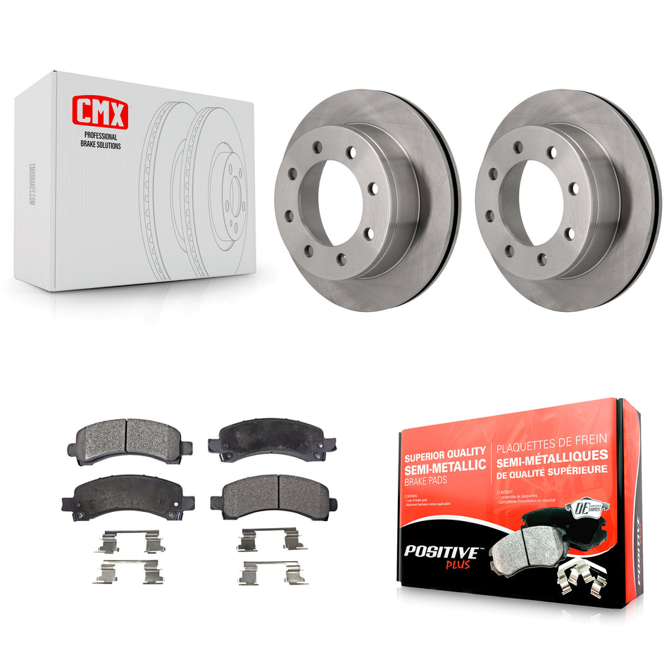 Rear Disc Brake Rotors And Semi-Metallic Pads Kit For Chevrolet Express 3500 2500 GMC Savana K8F-101508