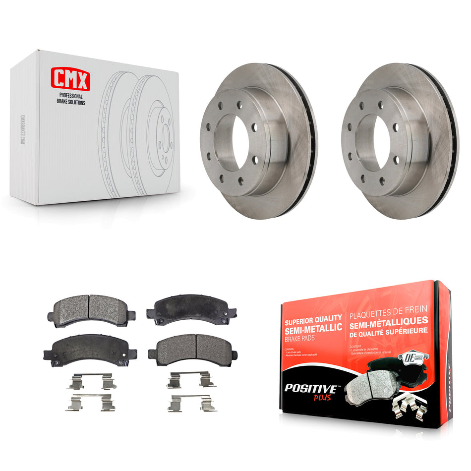 Rear Disc Brake Rotors And Semi-Metallic Pads Kit For Chevrolet Express 2500 GMC 3500 Savana K8F-101510