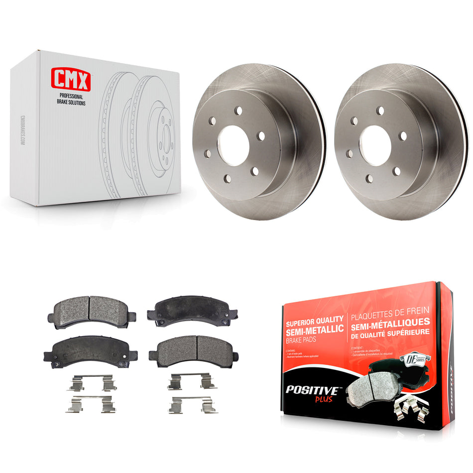 Rear Disc Brake Rotors And Semi-Metallic Pads Kit For Chevrolet Express 2500 GMC Savana K8F-101525