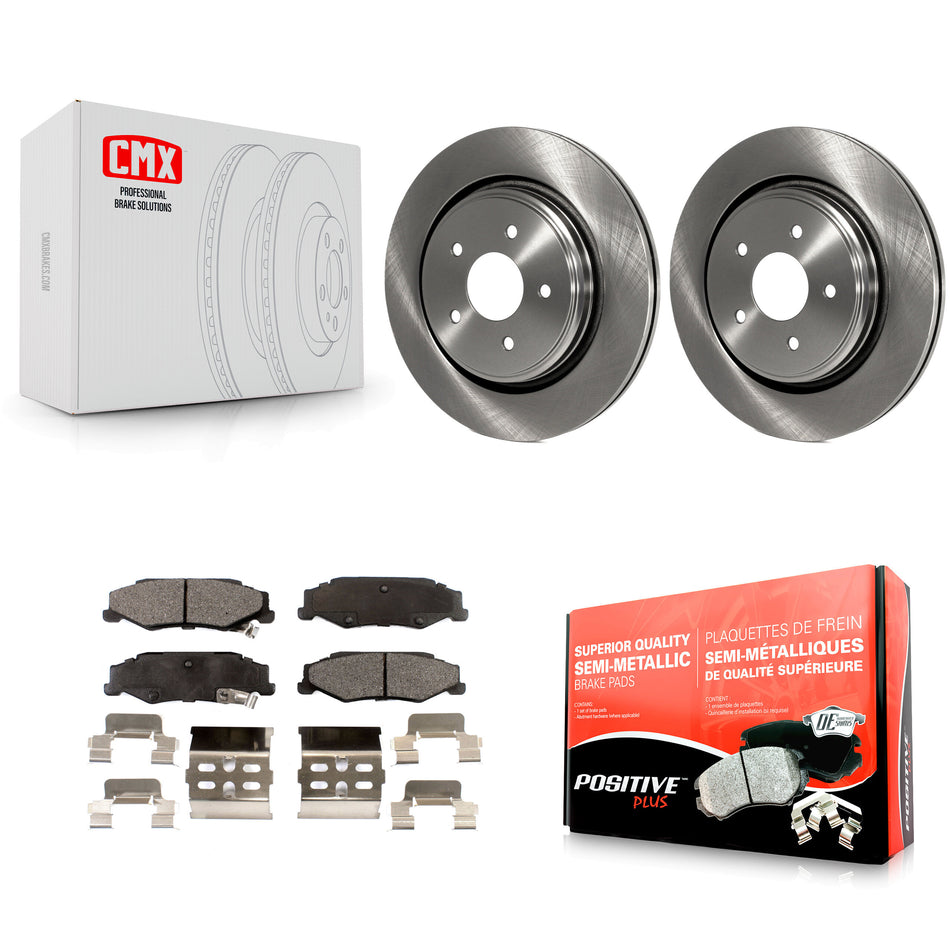 Rear Disc Brake Rotors And Semi-Metallic Pads Kit For Chevrolet Corvette Cadillac XLR K8F-101536