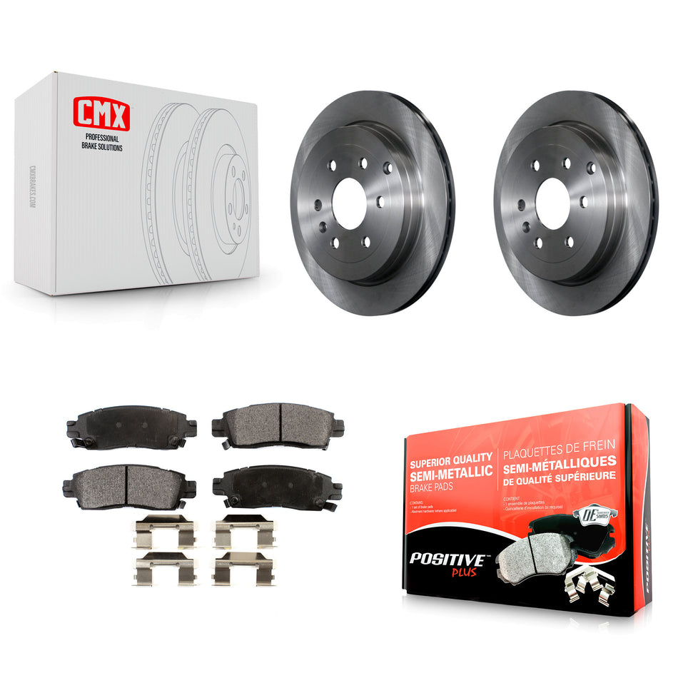 Rear Disc Brake Rotors And Semi-Metallic Pads Kit For Chevrolet Traverse GMC Acadia Buick Enclave Saturn Outlook Limited K8F-101543