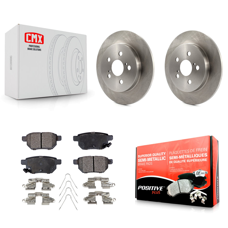 Rear Disc Brake Rotors And Semi-Metallic Pads Kit For Toyota Corolla Prius Matrix Prime Pontiac Vibe Lexus CT200h Plug-In K8F-101548