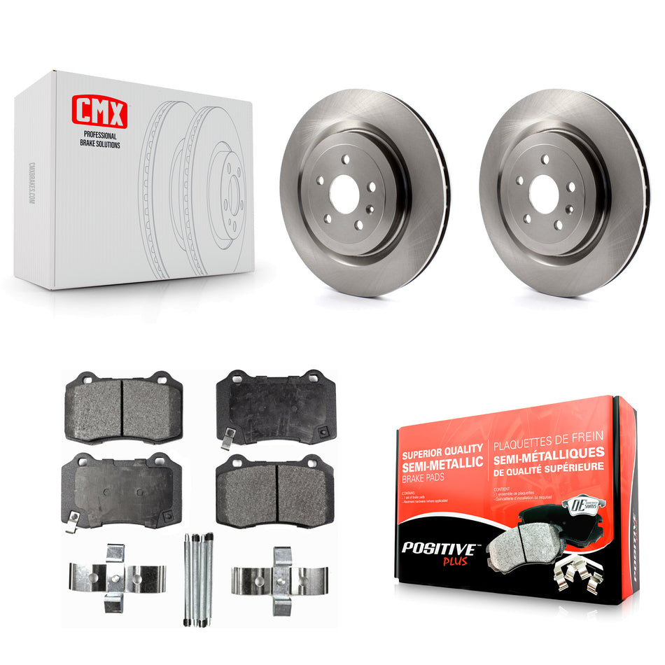 Rear Disc Brake Rotors And Semi-Metallic Pads Kit For Chevrolet Camaro Cadillac CTS K8F-101552