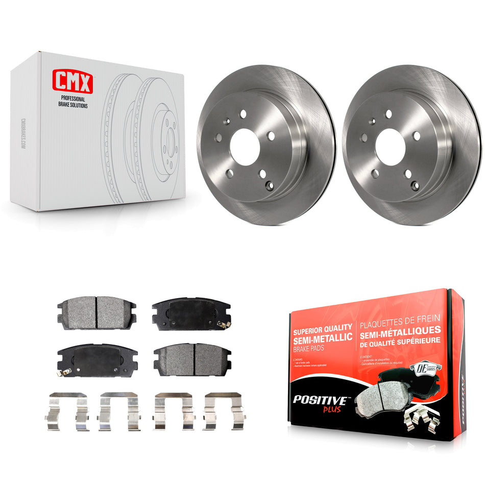 Rear Disc Brake Rotors And Semi-Metallic Pads Kit For 2010-2017 Chevrolet Equinox GMC Terrain K8F-101561