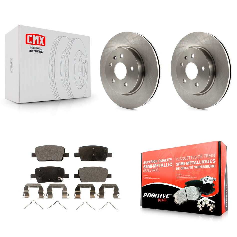 Rear Disc Brake Rotors And Semi-Metallic Pads Kit For Chevrolet Camaro Cadillac CT6 K8F-101565