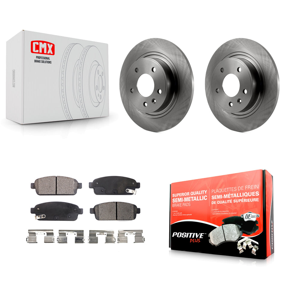 Rear Disc Brake Rotors And Semi-Metallic Pads Kit For Chevrolet Cruze Buick Verano Volt Cascada Cadillac ELR Orlando K8F-101571