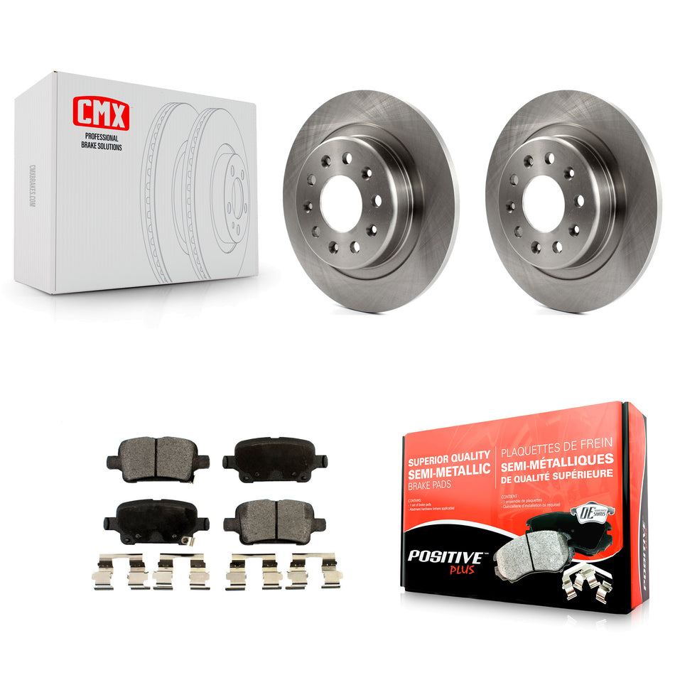 Rear Disc Brake Rotors And Semi-Metallic Pads Kit For Chevrolet Equinox Malibu GMC Terrain Buick LaCrosse Regal TourX K8F-101573