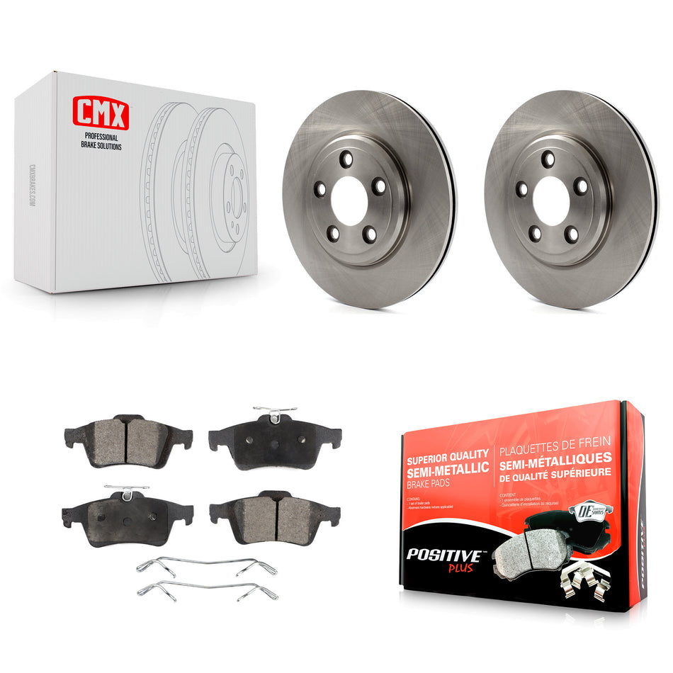 Rear Disc Brake Rotors And Semi-Metallic Pads Kit For Jaguar Vanden Plas XJ8 To Chassis/VIN #G49700 K8F-101591