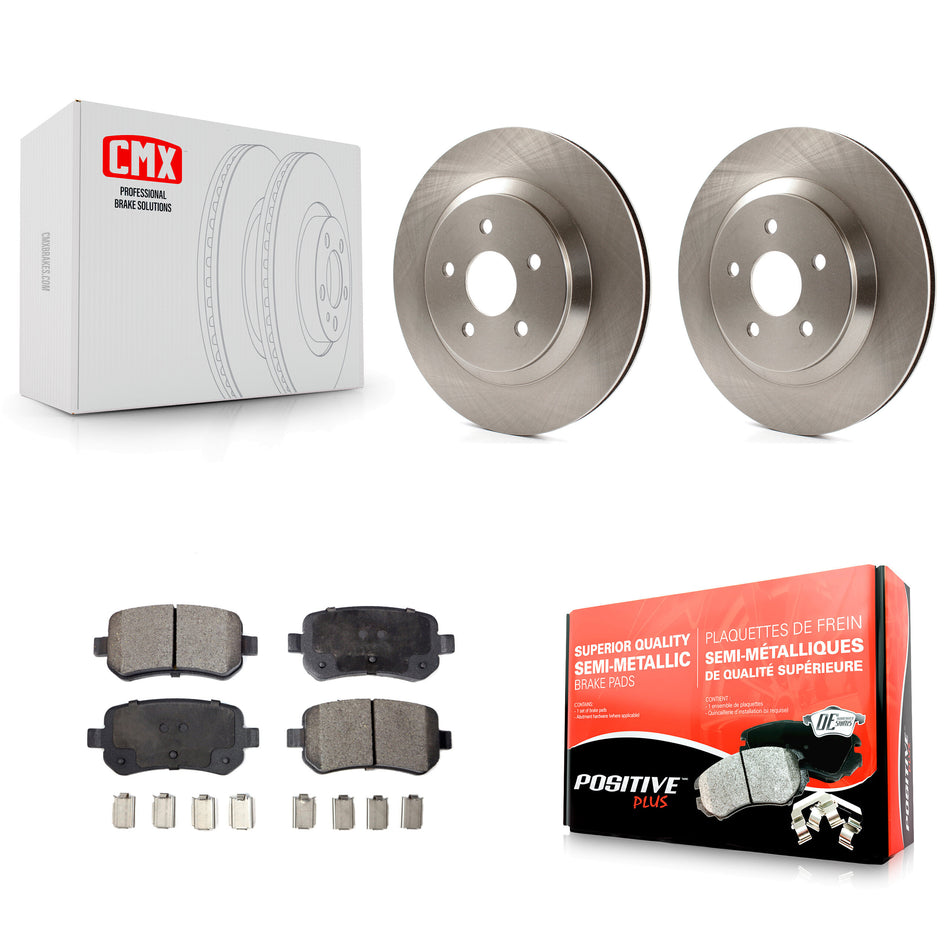 Rear Disc Brake Rotors And Semi-Metallic Pads Kit For 2004-2007 Ford Freestar Mercury Monterey K8F-101601