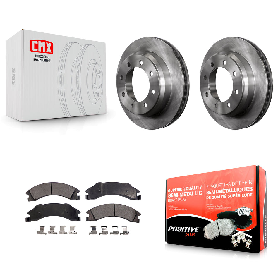 Rear Disc Brake Rotors And Semi-Metallic Pads Kit For Ford E-350 Super Duty E-250 E-150 Econoline K8F-101616