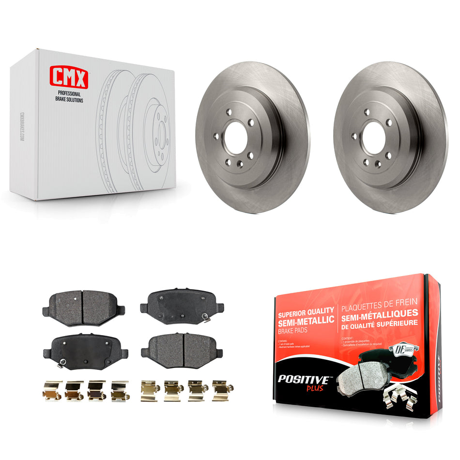 Rear Brake Rotor & Semi-Metallic Pad Kit For 2015 Ford Explorer Without Heavy Duty Brakes K8F-101621