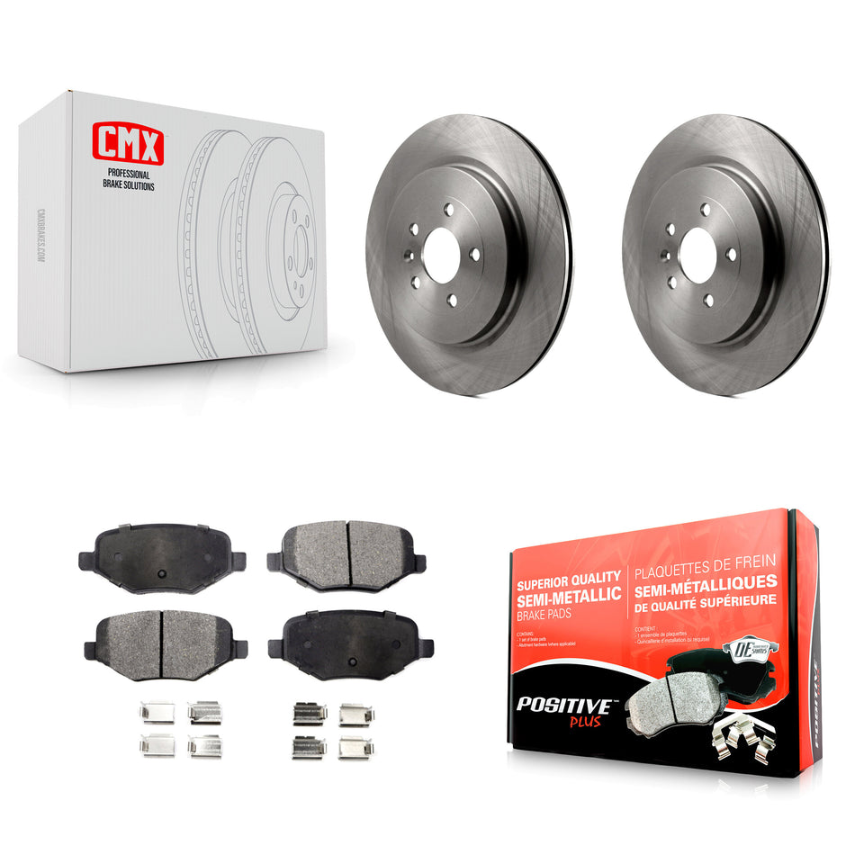 Rear Disc Brake Rotors And Semi-Metallic Pads Kit For Ford Explorer Police Interceptor Utility Lincoln MKS Flex Taurus MKT K8F-101628