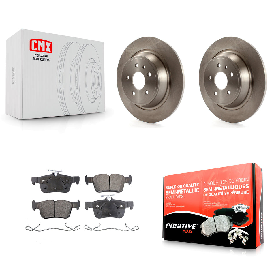 Rear Disc Brake Rotors And Semi-Metallic Pads Kit For Ford Fusion Escape Lincoln MKC MKZ MKX Continental K8F-101632